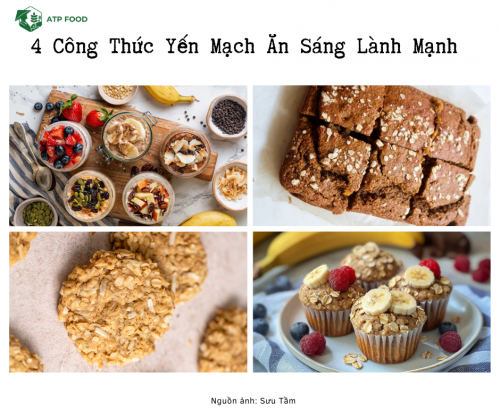 4 Công Thức Yến Mạch Ăn Sáng Lành Mạnh